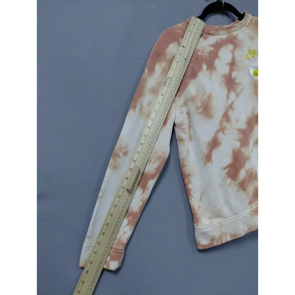 Nike Tie Dye Brown Sweatshirt Long Sleeve Crew Neck Men Size XL